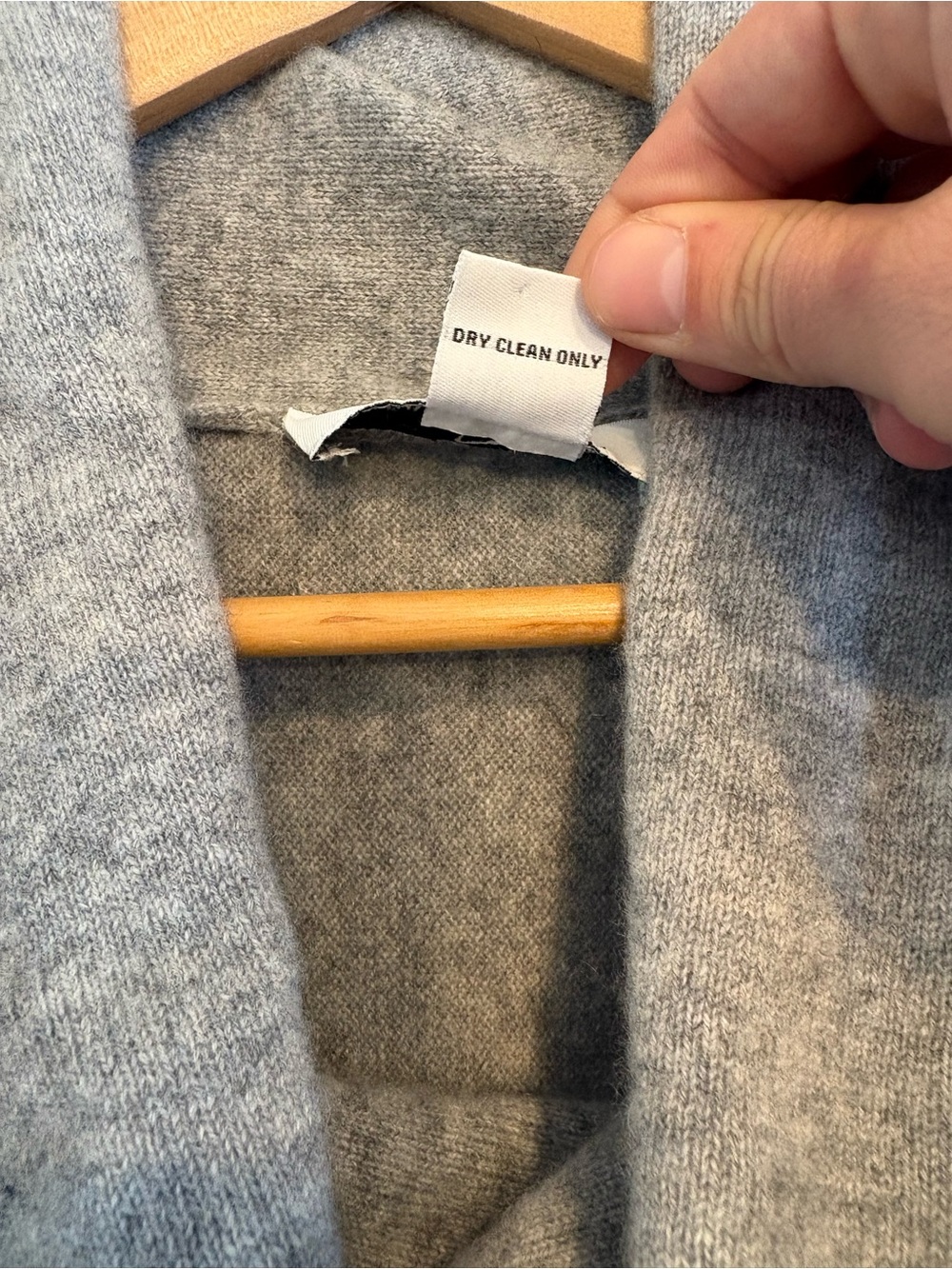 Magaschoni 100% Cashmere Sweater Gray Cowl Neck Tunic Pullover Women’s Large - Picture 6 of 15